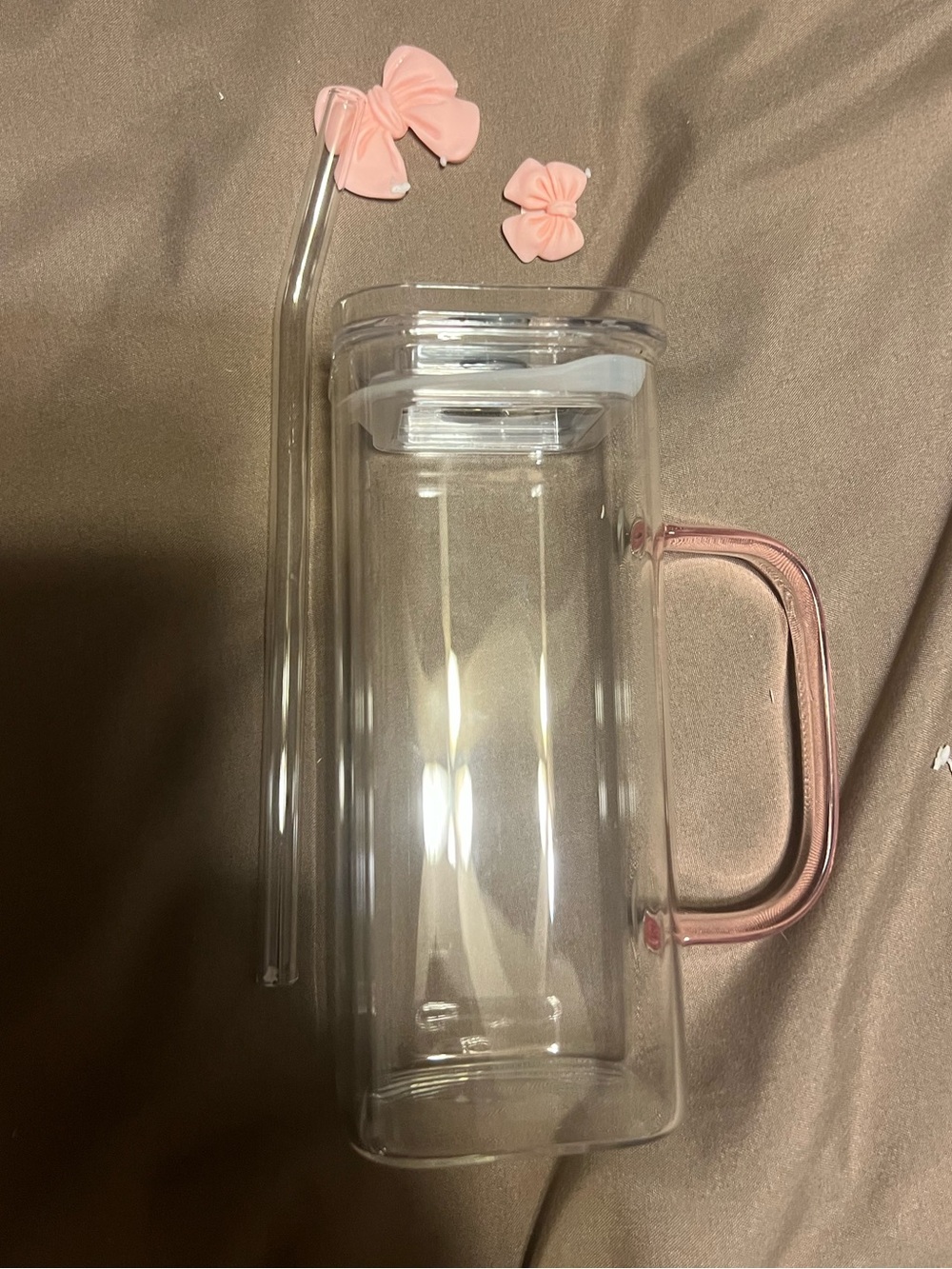 Pink bow travel cup 🎀